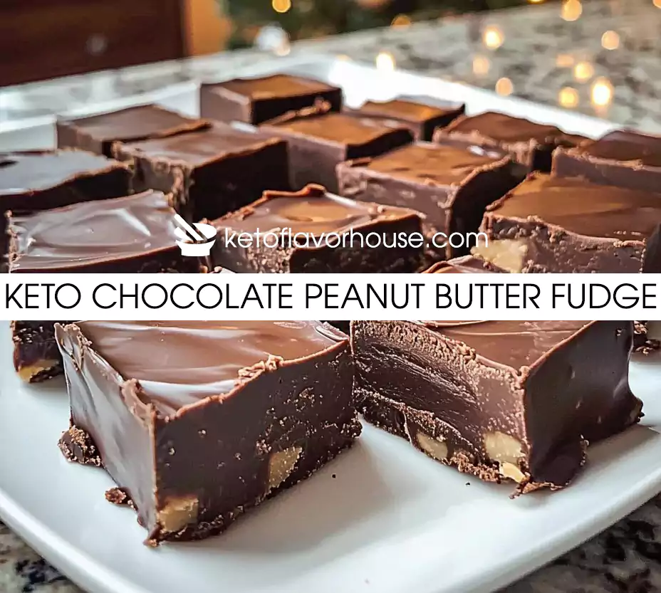 Keto Chocolate Peanut Butter Fudge