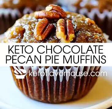 Keto Chocolate Pecan Pie Muffins