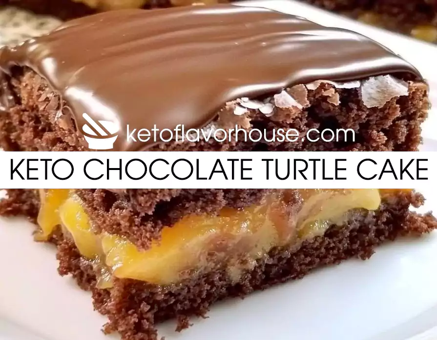 Keto Chocolate Turtle Cake