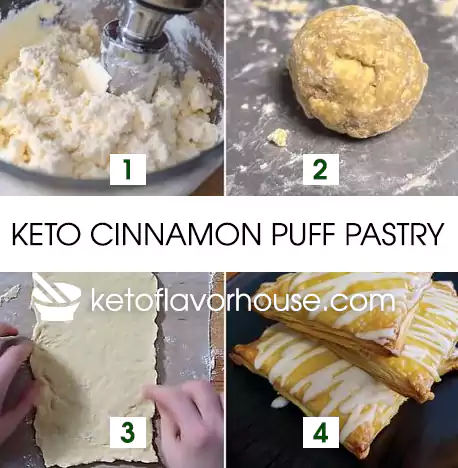 Keto Cinnamon Puff Pastry