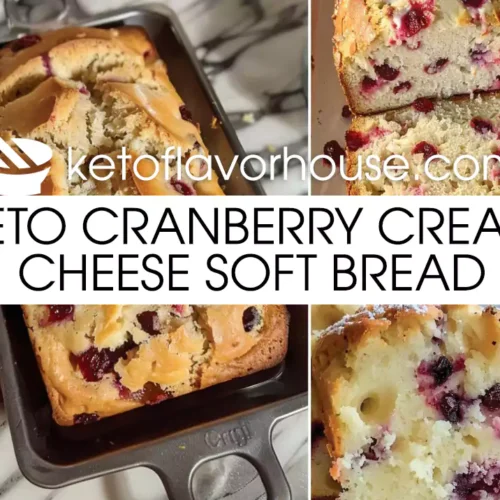 Keto Cranberry Cream Cheese Soft Bread