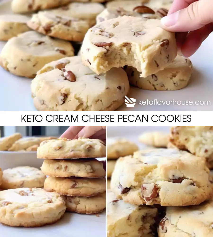 Keto Cream Cheese Pecan Cookies