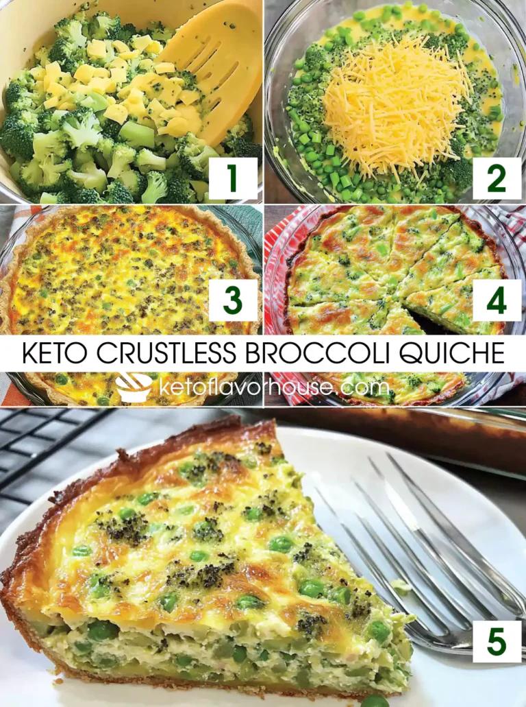 Keto Crustless Broccoli Quiche