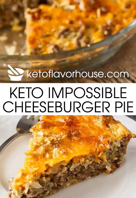 Keto Impossible Cheeseburger Pie