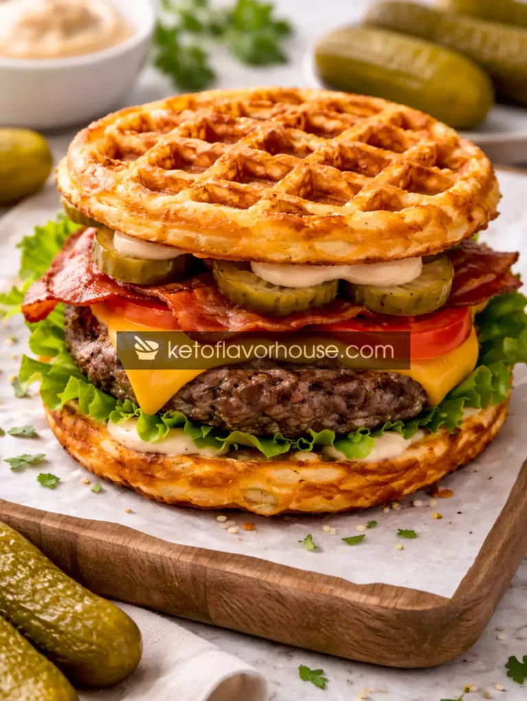 Keto Low Carb Chaffle Burger