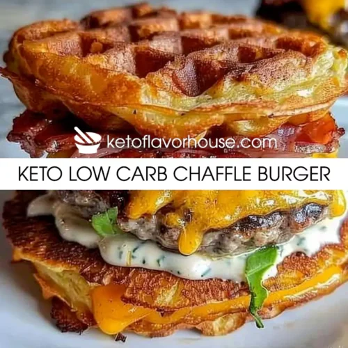 Keto Low Carb Chaffle Burger