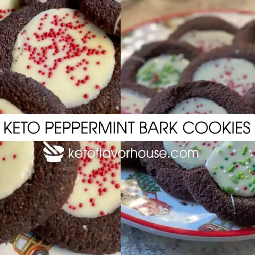 Keto Peppermint Bark Cookies