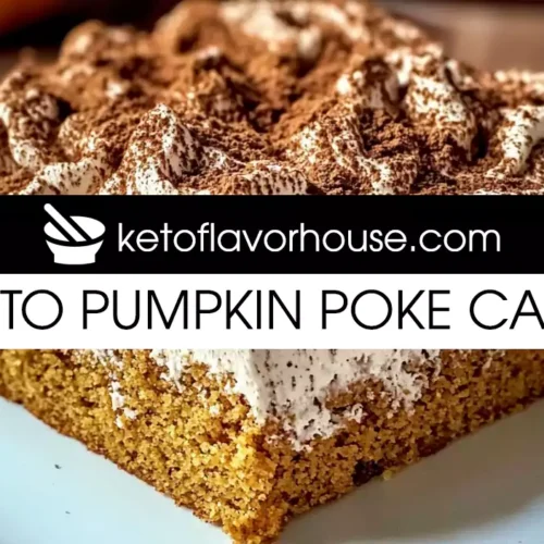 Keto Pumpkin Poke Cake