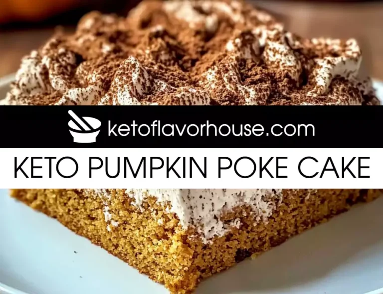 Keto Pumpkin Poke Cake