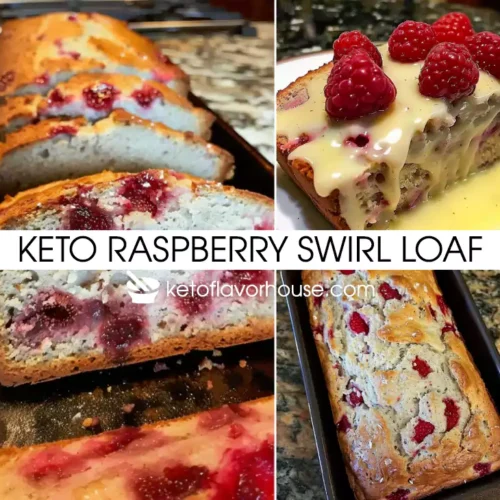 Keto Raspberry Swirl Loaf