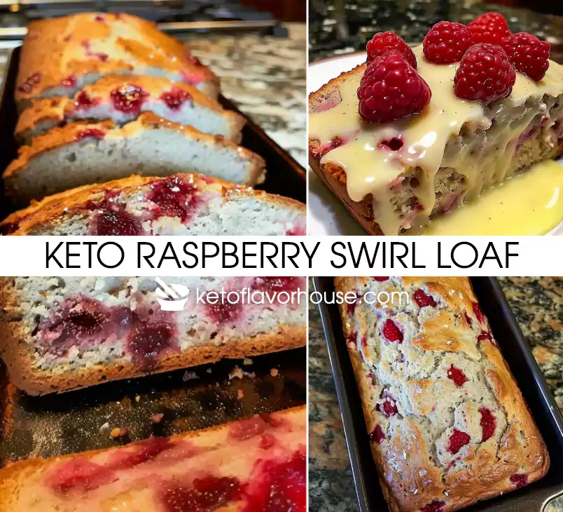 Keto Raspberry Swirl Loaf