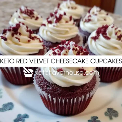 Keto Red Velvet Cheesecake Cupcakes