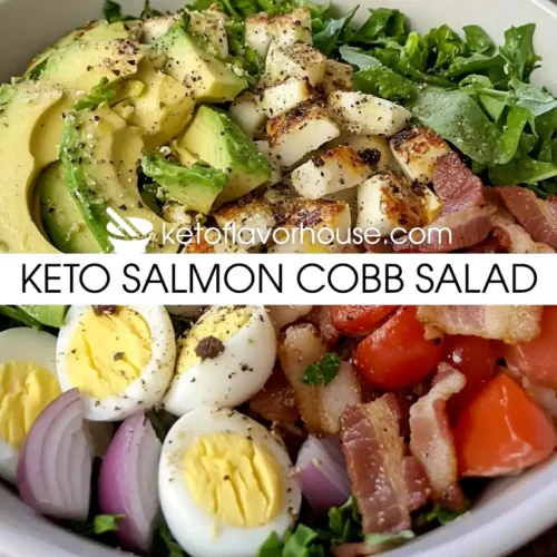 Keto Salmon Cobb Salad