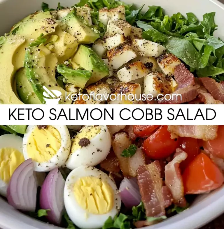 Keto Salmon Cobb Salad