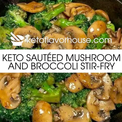 Keto Sautéed Mushroom and Broccoli Stir-Fry