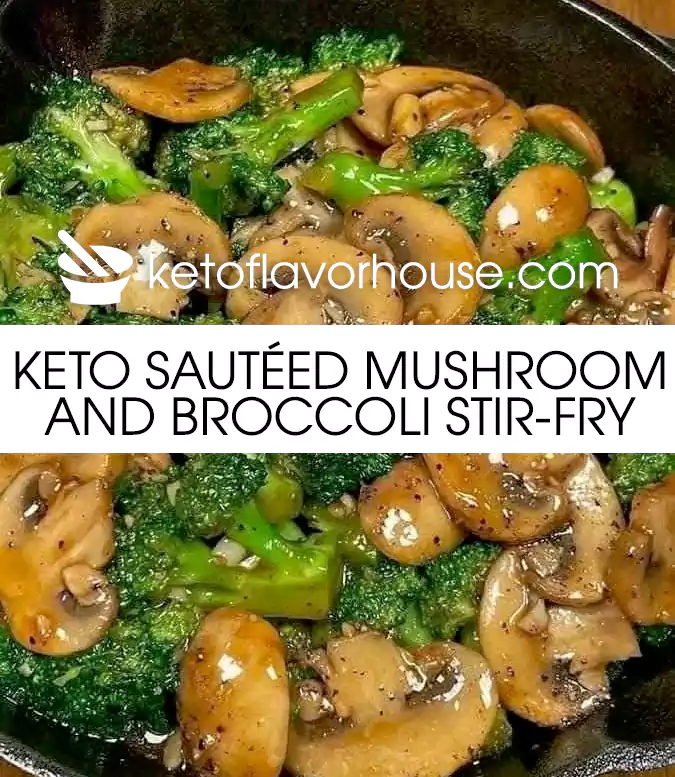 Keto Sautéed Mushroom and Broccoli Stir-Fry