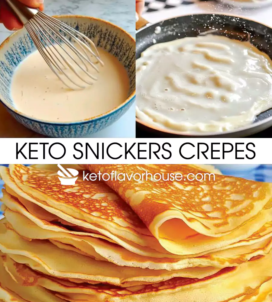 Keto Snickers Crepes