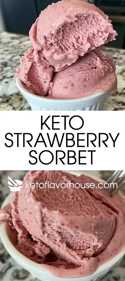 Keto Strawberry Sorbet