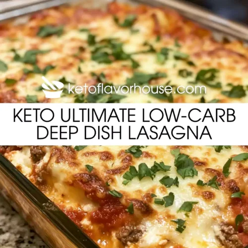 Keto Ultimate Low-Carb Deep Dish Lasagna