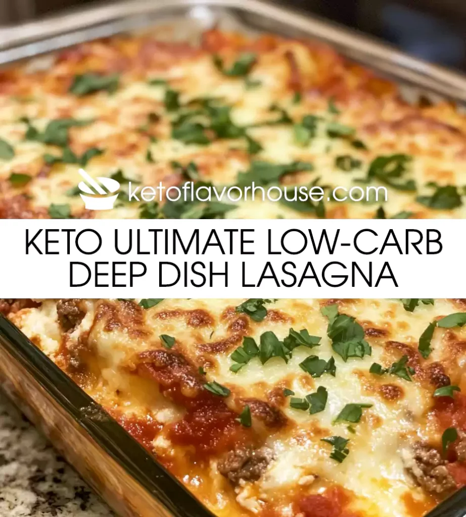 Keto Ultimate Low-Carb Deep Dish Lasagna