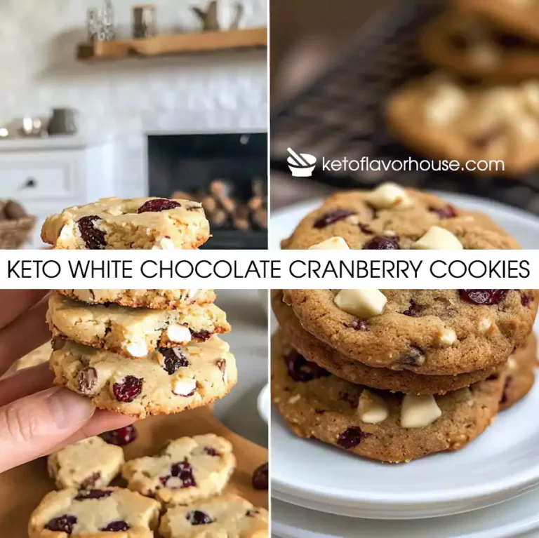 Keto White Chocolate Cranberry Cookies