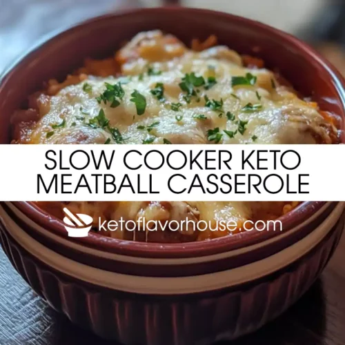 Slow Cooker Keto Meatball Casserole