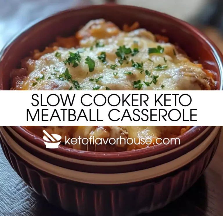 Slow Cooker Keto Meatball Casserole