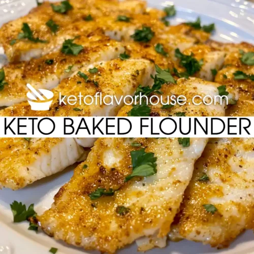 Keto Baked Flounder