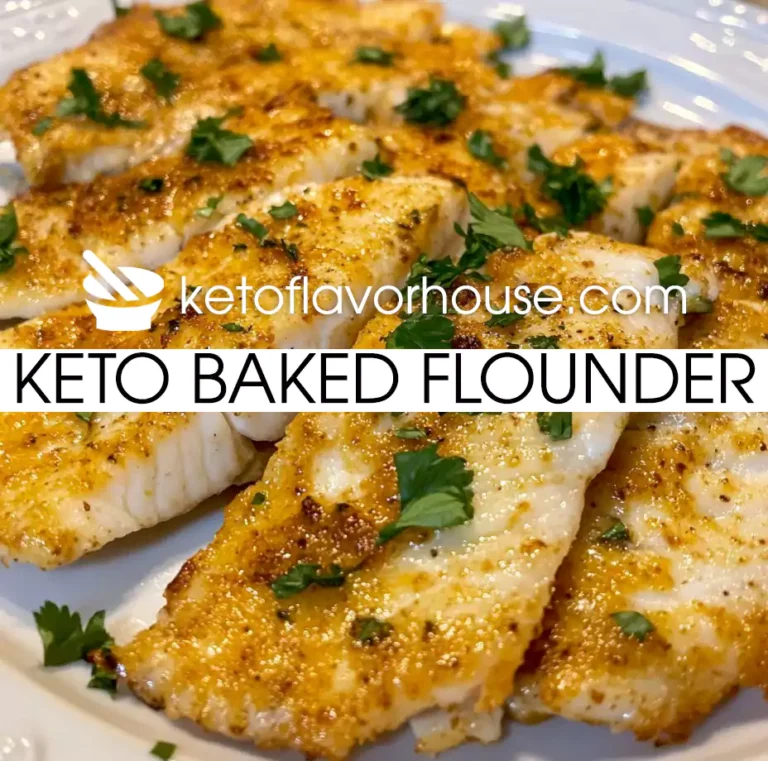 Keto Baked Flounder