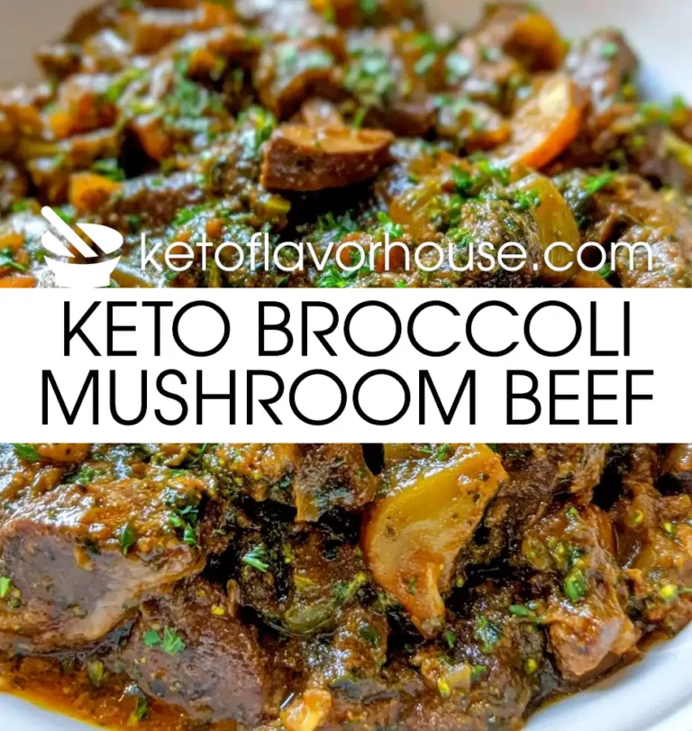 Keto Broccoli Mushroom Beef