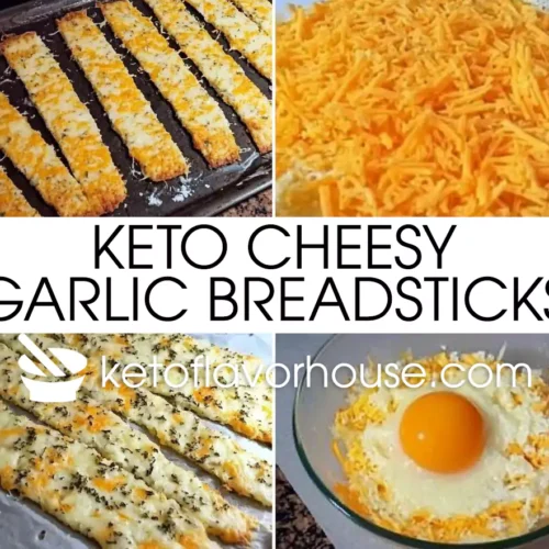 Keto Cheesy Garlic Breadsticks