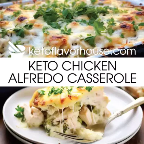 Keto Chicken Alfredo Casserole