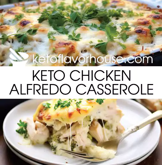 Keto Chicken Alfredo Casserole