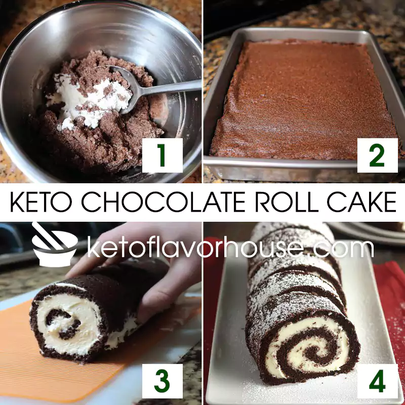 Keto Chocolate Roll Cake