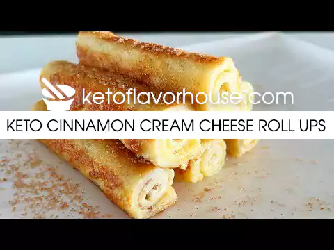 Keto Cinnamon Cream Cheese Roll Ups