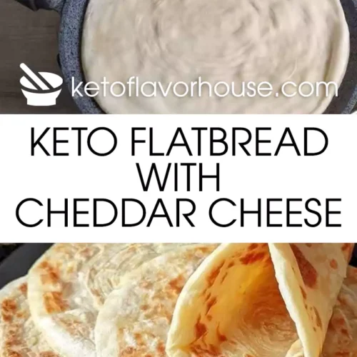 Keto Flatbread with Cheddar Cheese