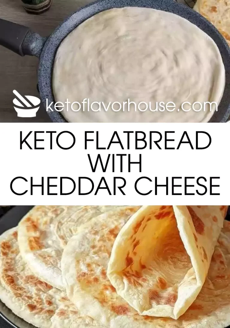 Keto Flatbread with Cheddar Cheese