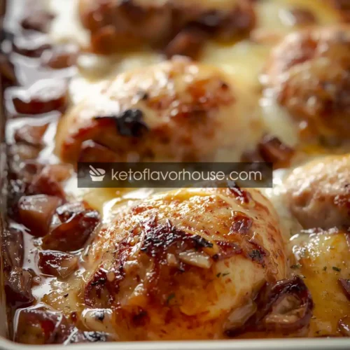 Keto French Onion Chicken Bake