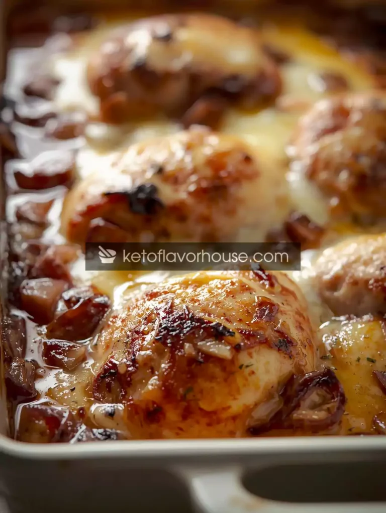 Keto French Onion Chicken Bake
