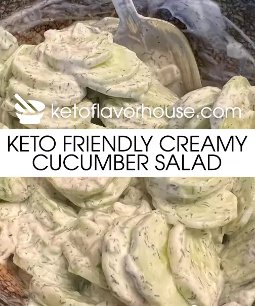 Keto Friendly Creamy Cucumber Salad