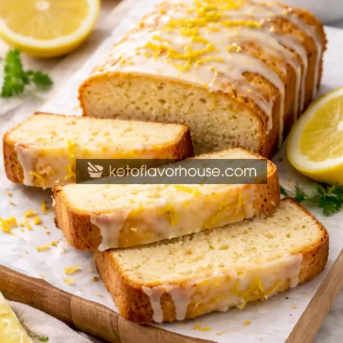 Keto Lemon Cream Cheese Pound Cake with Frosting