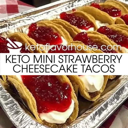 Keto Mini Strawberry Cheesecake Tacos