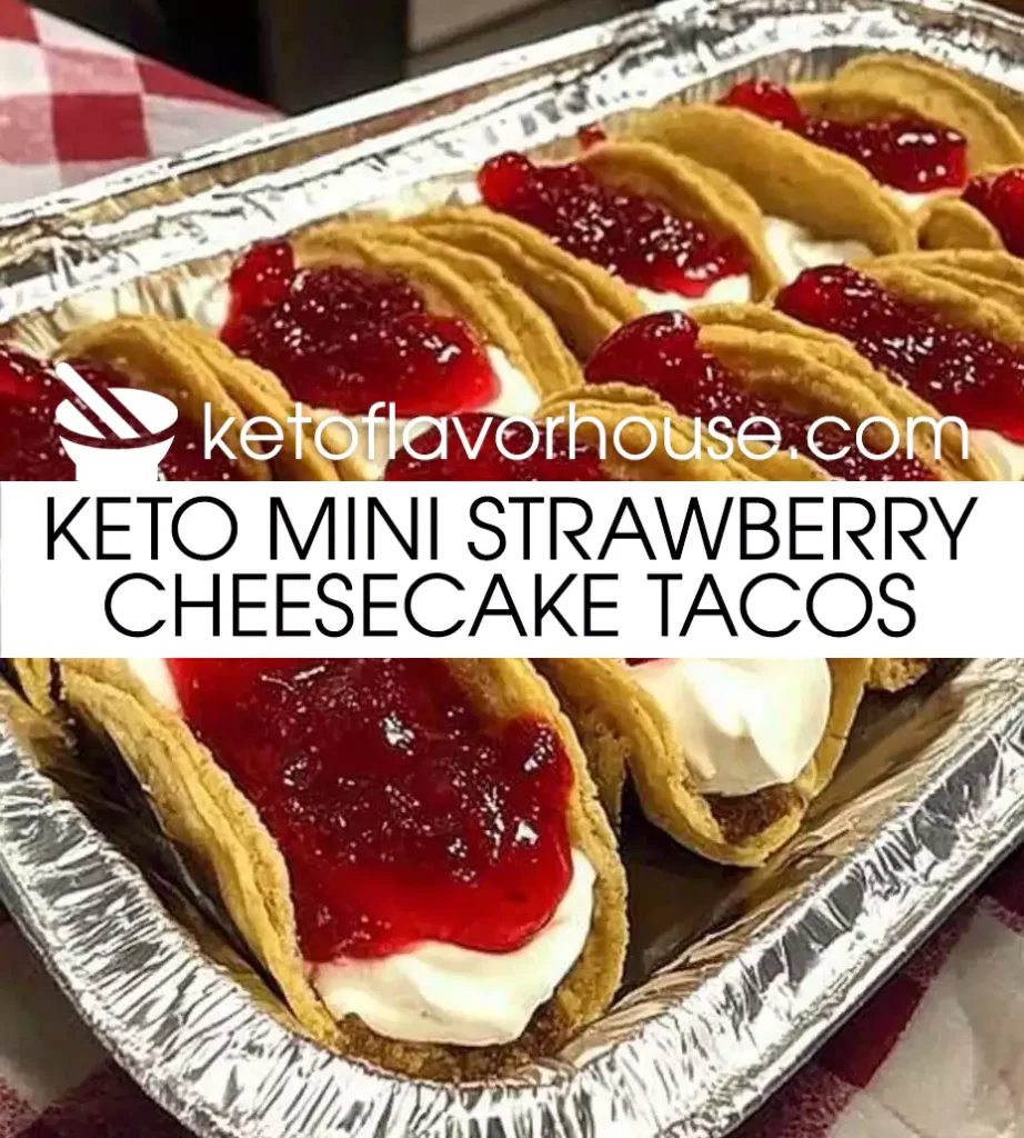 Keto Mini Strawberry Cheesecake Tacos