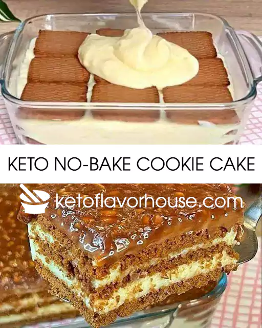 Keto No-Bake Cookie Cake