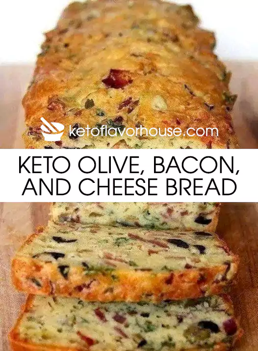 Keto Olive, Bacon, and Cheese Bread