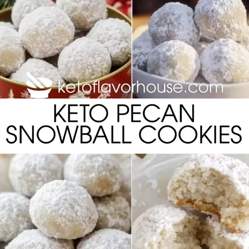 Keto Pecan Snowball Cookies