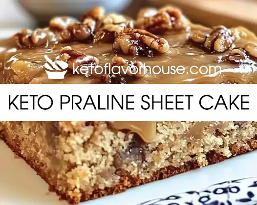 Keto Praline Sheet cake