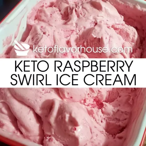 Keto Raspberry Swirl Ice Cream