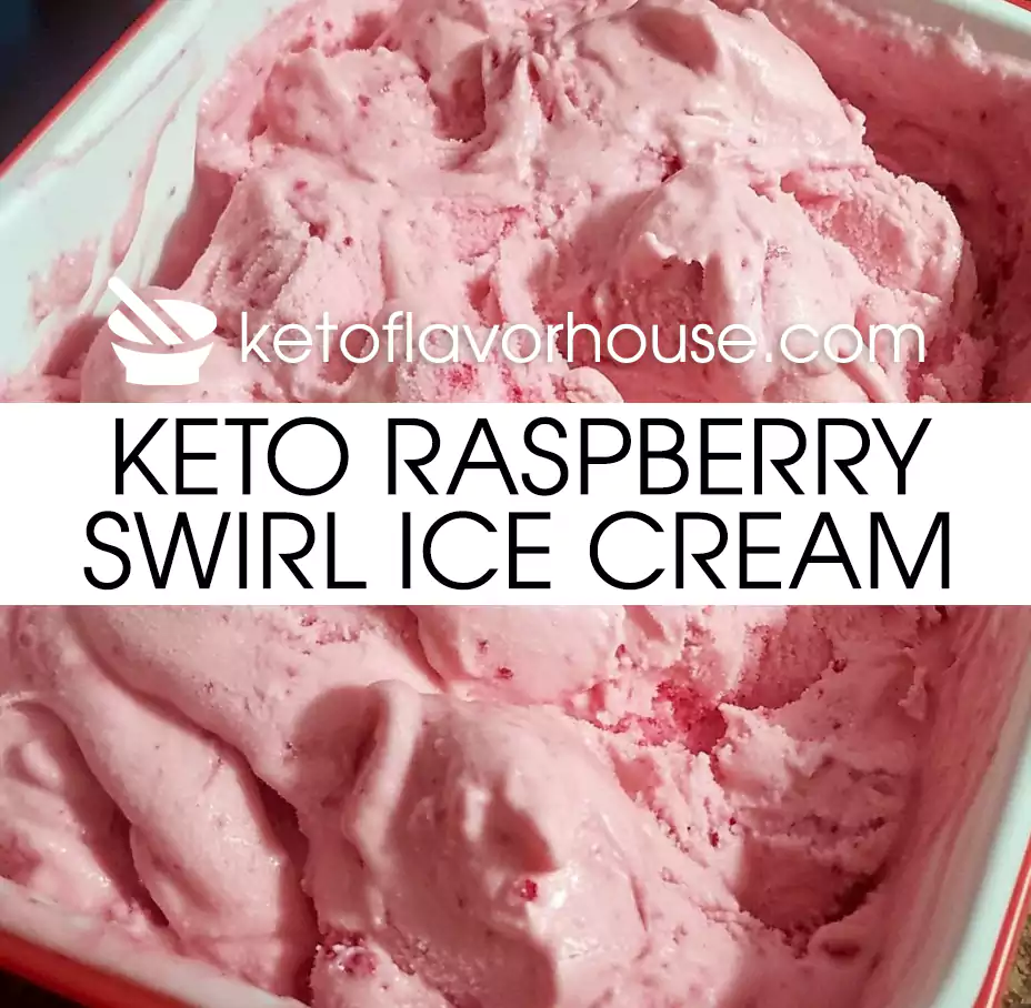 Keto Raspberry Swirl Ice Cream