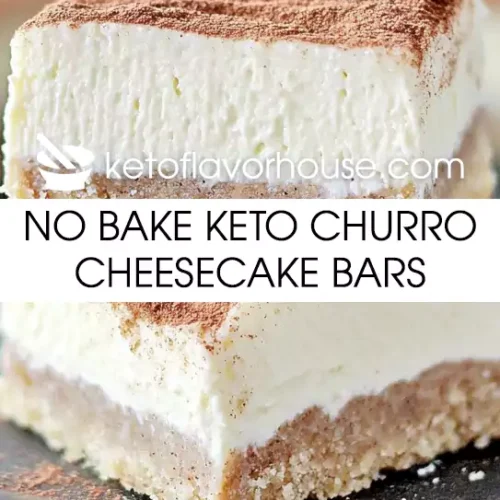 No Bake Keto Churro Cheesecake Bars